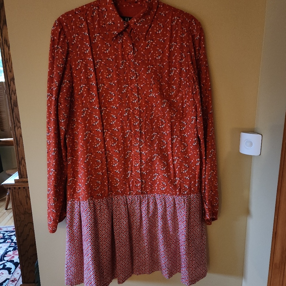Womens Tantra Orange Printed Dress Size M